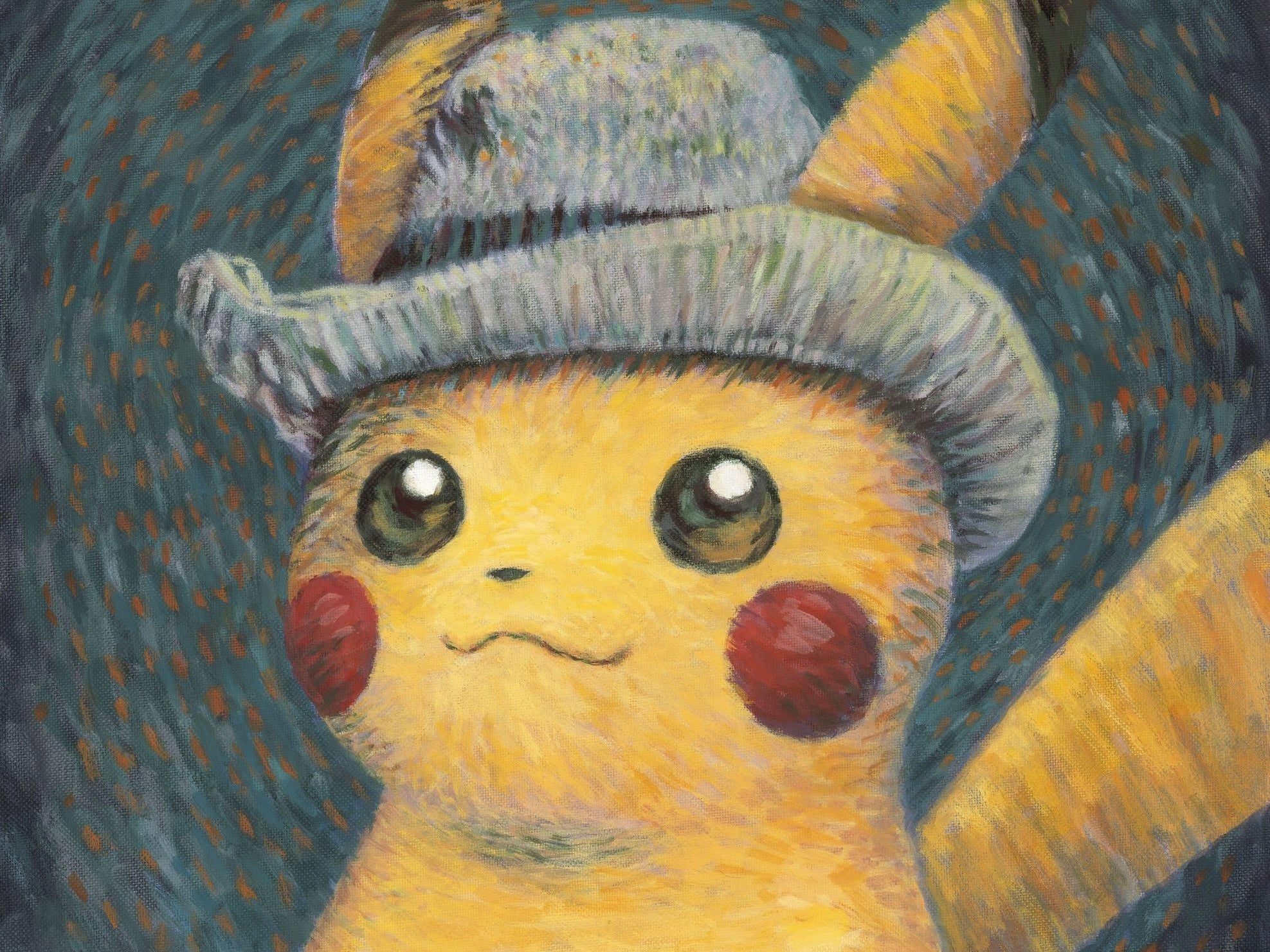 Pikachu at The Van Gogh Museum! Cash Cards Unlimited