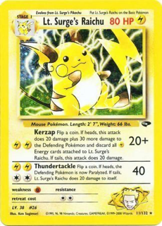 Lt. Surge's Raichu - Gym Challenge (G2)