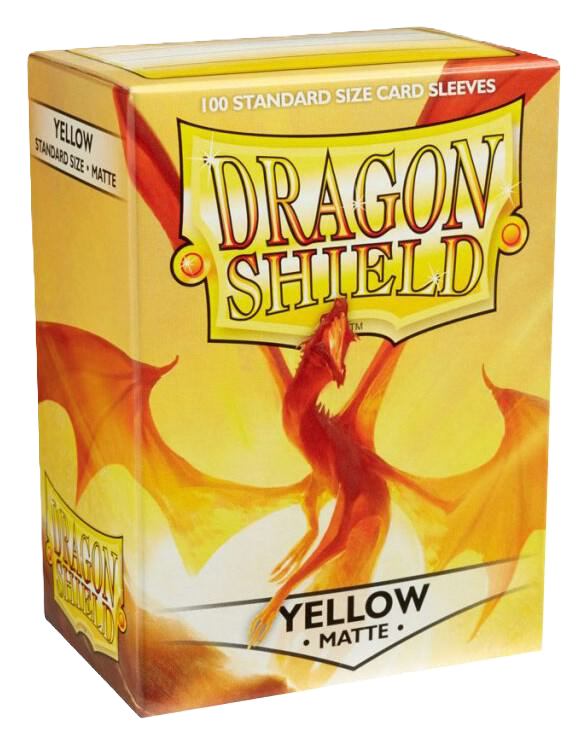 yellow card sleeves Dragon Shield Sleeves: Yellow Matte (Box Of 100) – Cash Cards Unlimited