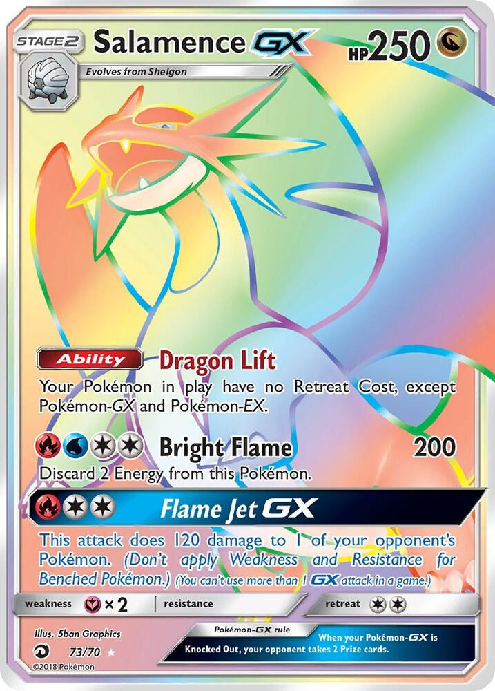 Salamence GX (Secret) - Dragon Majesty (DRM)