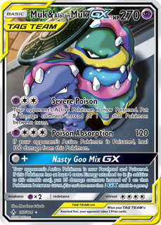 Muk & Alolan Muk GX (197) (Full Art) - SM - Unbroken Bonds (SM10)