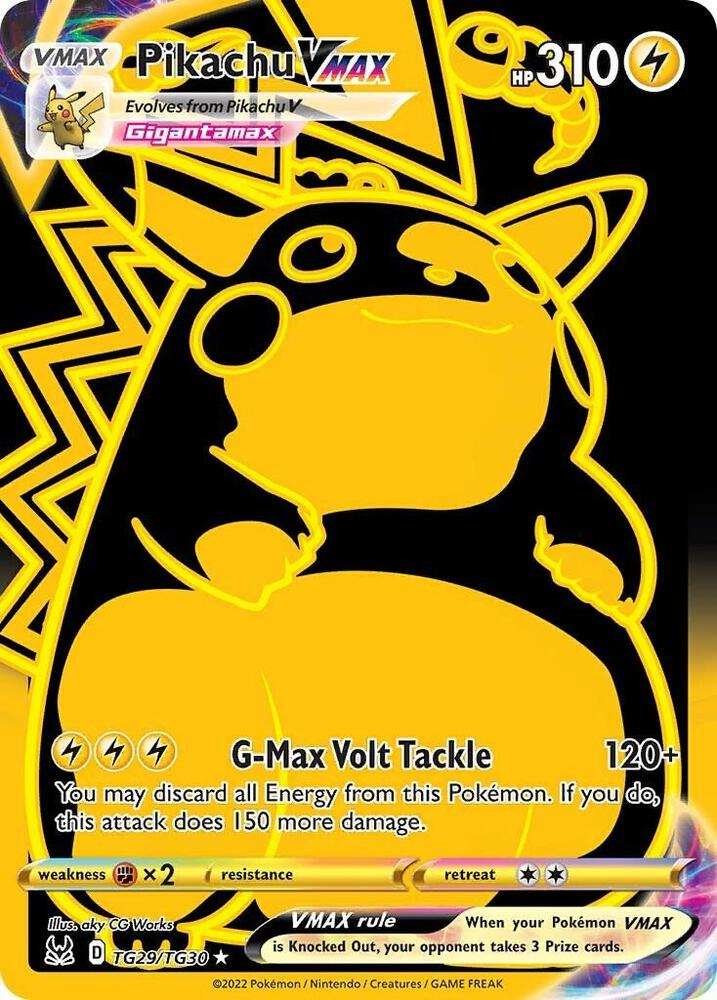 tg pokemon cards Pikachu VMAX (Secret) SWSH11 | Lost Origin | Trainer Gallery Scarlet and Violet MEGA Golisopod ex SAR Style:Pink end display