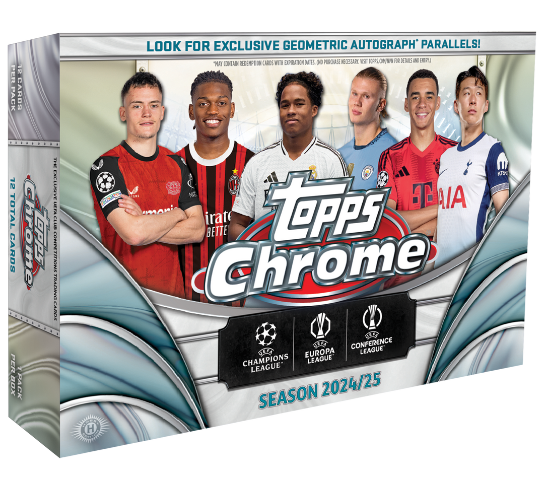 2024-25 Topps Chrome UEFA Club Competitions Soccer Breaker Delight Box