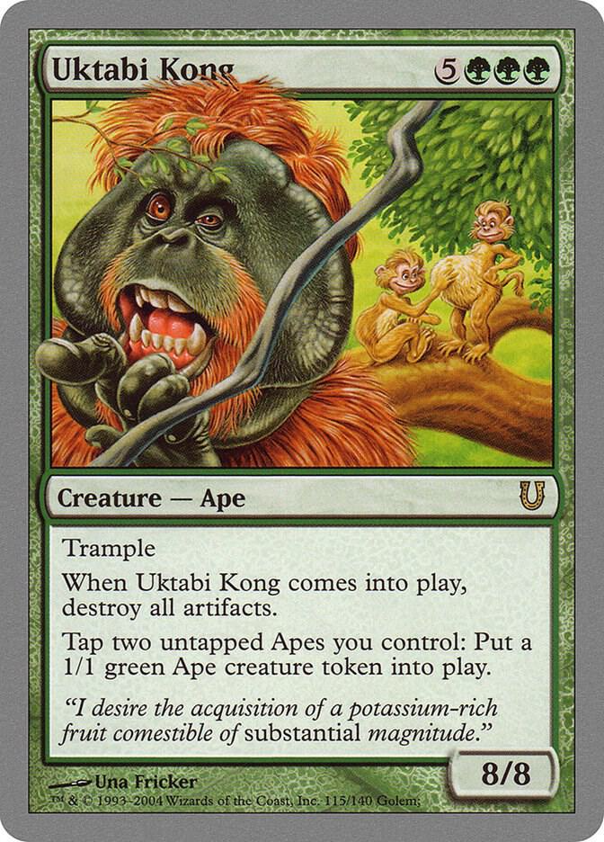 unhinged cards mtg Uktabi Kong | (UNH) | Magic: The Gathering Style:Amber & Emerald Boros Signet - Commander: ” you may say Archazia's Island