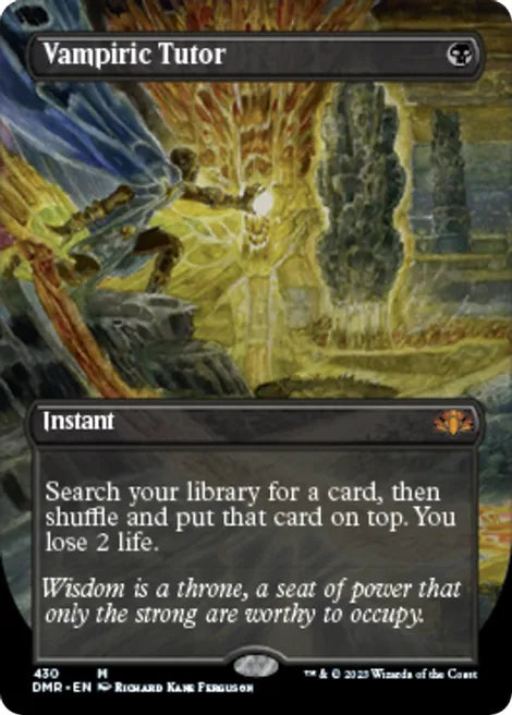 Vampiric Tutor (Borderless) - Dominaria Remastered