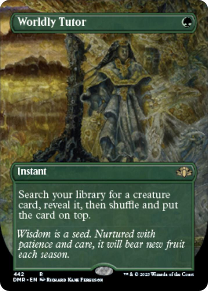 Worldly Tutor (Borderless) - Dominaria Remastered (DMR)