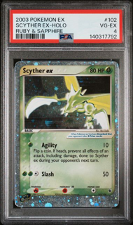 2003 Scyther ex 102/109 Ruby & Sapphire | Vintage Pokemon ex