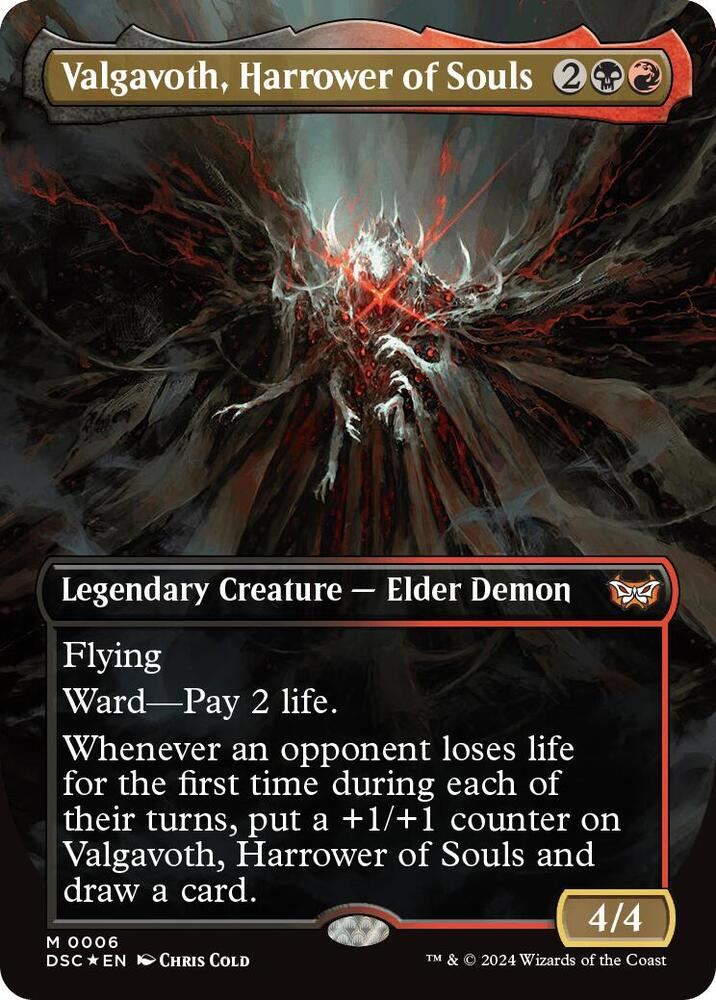 Valgavoth, Harrower of Souls (Borderless) - Commander: Duskmourn: House of Horror (DSC)
