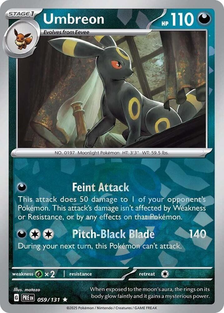 Umbreon (Master Ball Pattern) - SV: Prismatic Evolutions (PRE) Cash Cards Unlimited Umbreon (Master Ball Pattern) - SV: Prismatic Evolutions (PRE) Cash Cards Unlimited