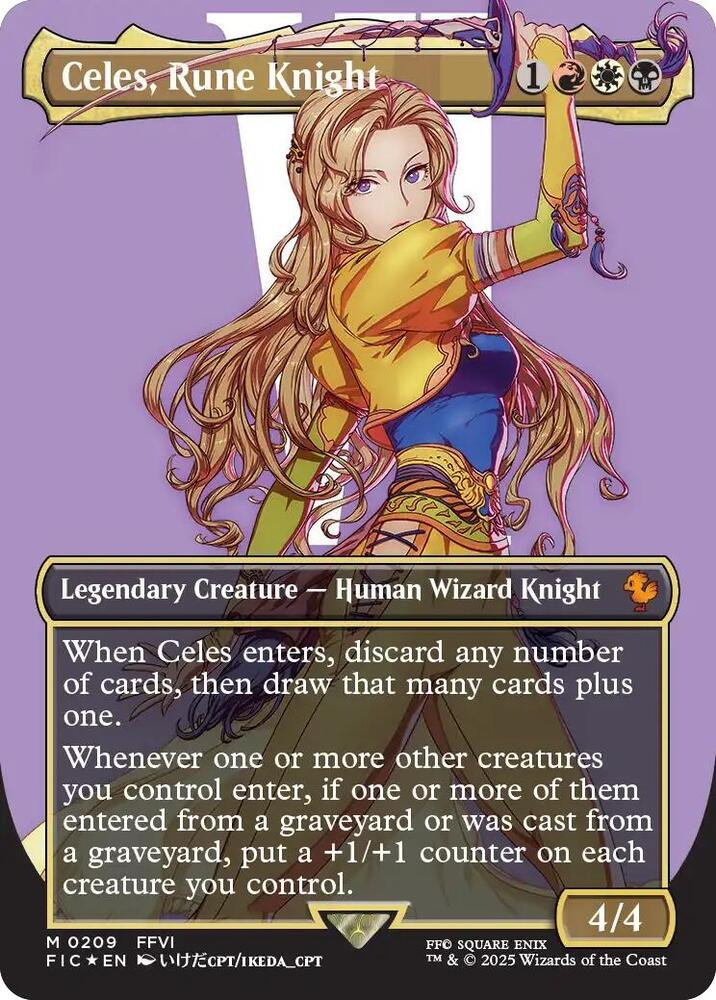 Celes, Rune Knight (Borderless) (Surge Foil) - Commander: Final Fantasy (FIC)
