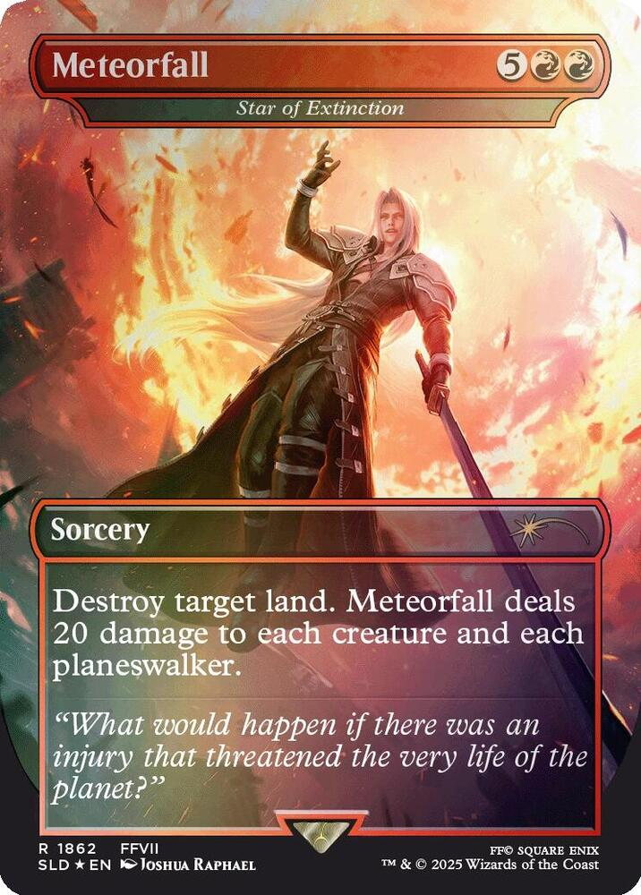 Meteorfall - Star of Extinction (Rainbow Foil) - Secret Lair Drop Series (SLD)