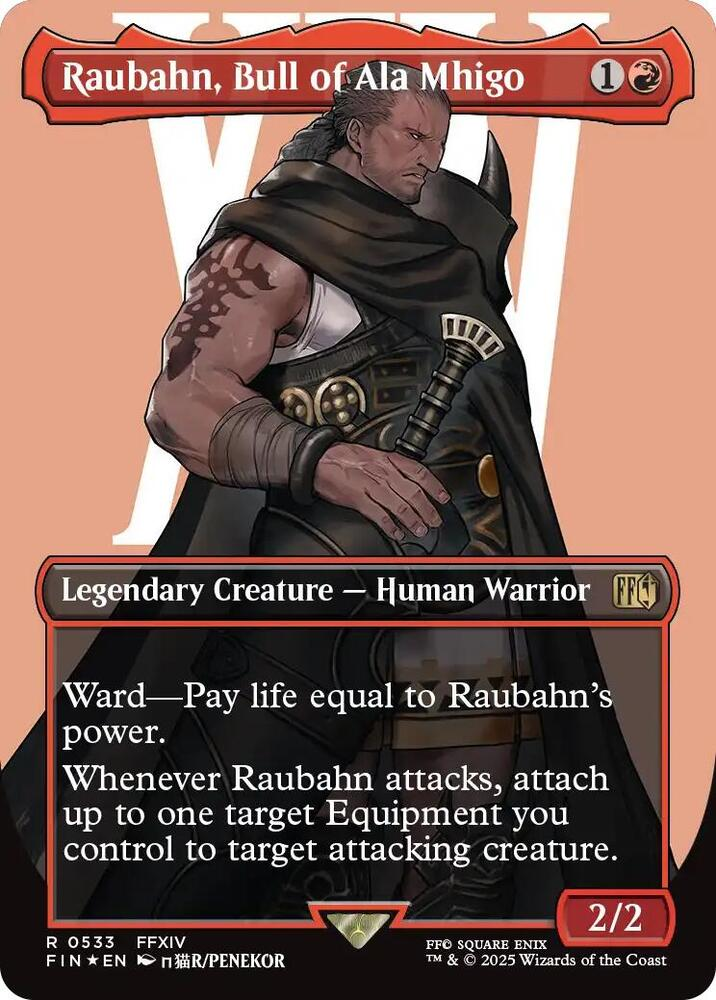 Raubahn, Bull of Ala Mhigo (Borderless) (Surge Foil) - Final Fantasy (FIN)