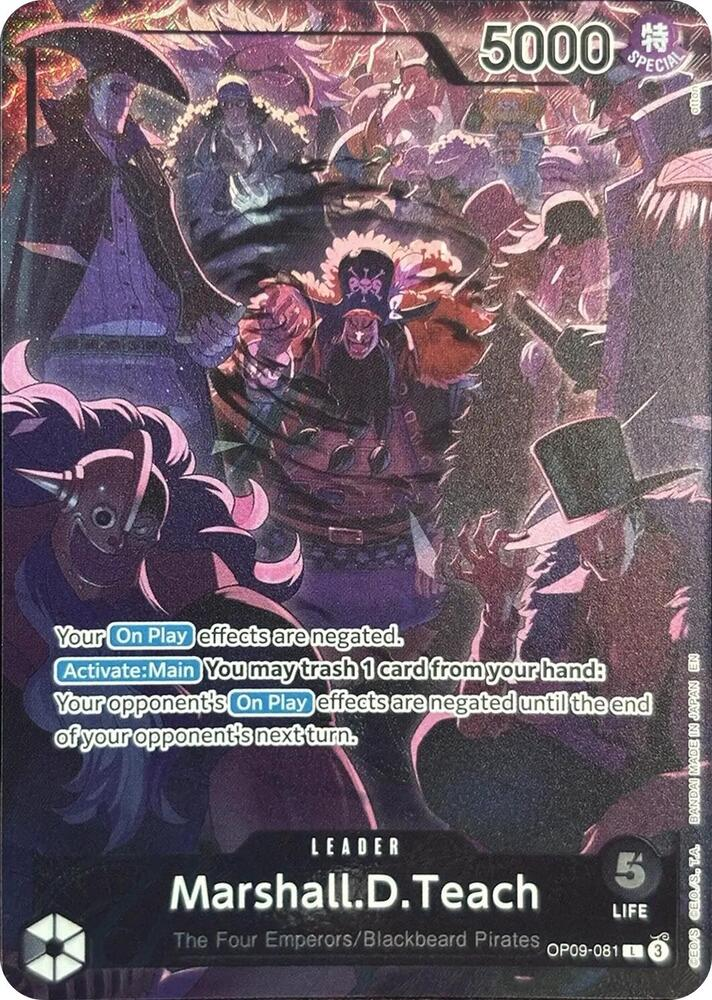 one piece card game - english 2nd anniversary set Marshall.D.Teach (English Version 2nd Anniversary Set)