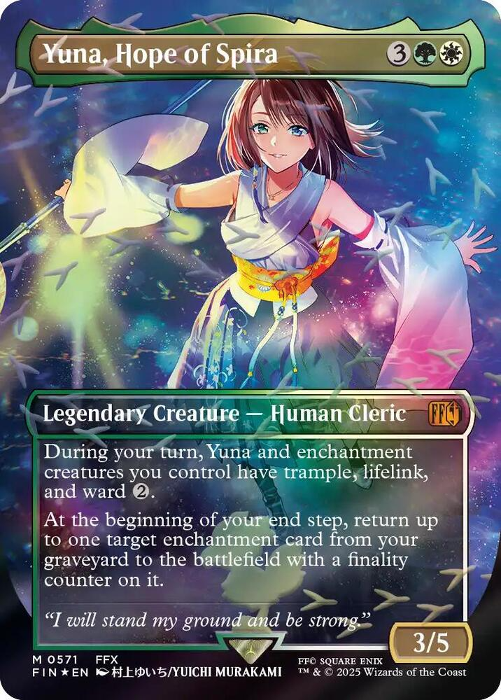 Yuna Hope of Spira (Borderless) | (Chocobo Track Foil) | Final