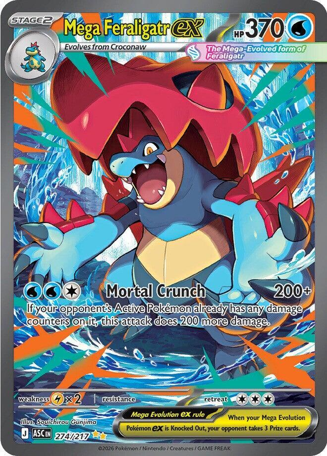 pokemon card feraligatr Near Mint Mega ex - 274/217 Deck:All 4 potinprsicah Any protective case Avatar Magic the Gathering