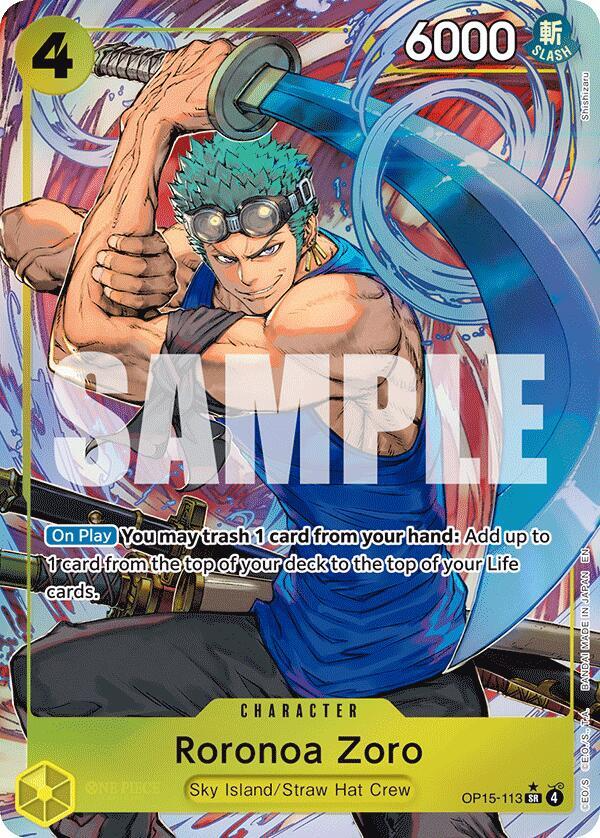 Roronoa Zoro (OP15-113) (Alternate Art) - Adventure on Kami's Roronoa Zoro (OP15-113) (Alternate Art) - Adventure on Kami's