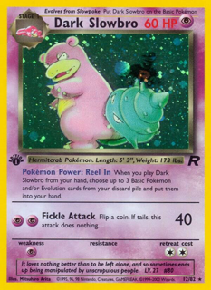 Dark Slowbro (12) - Team Rocket (TR) 1st Edition