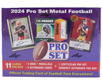 2024 Leaf Pro Set Metal Football Hobby Box