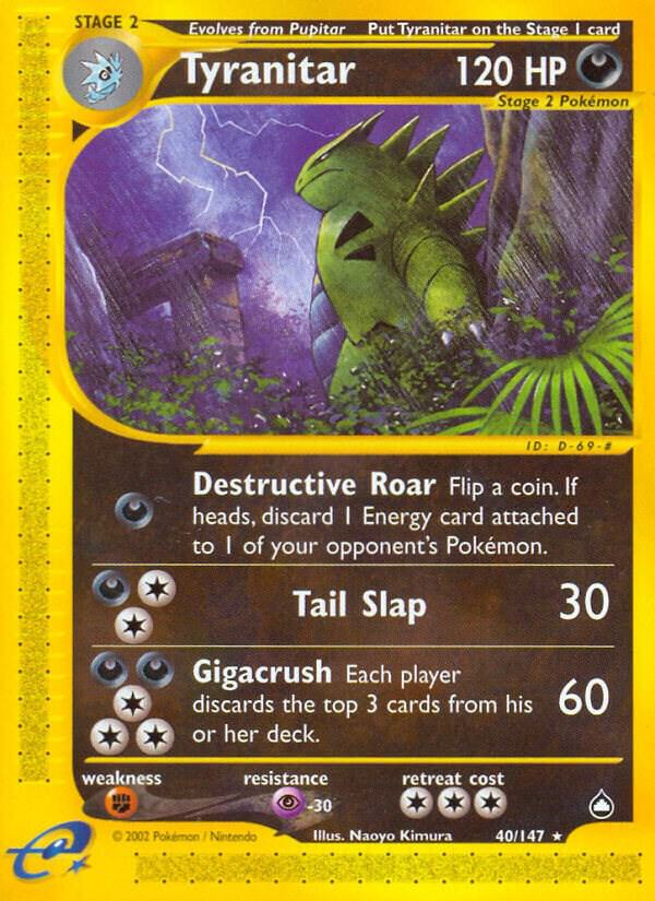 Tyranitar - Aquapolis (AQ) Reverse Foil
