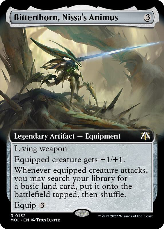 Bitterthorn, Nissa's Animus (Extended Art) - Commander: March of the Machine (MOC)