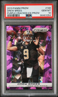 2013 Panini Prizm - Drew Brees 140 - Purple Cracked Ice /40 - PSA 10