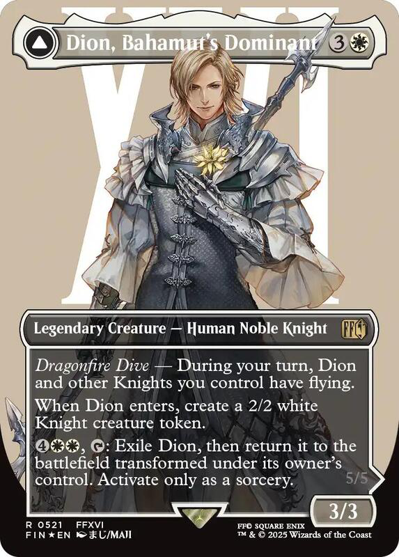 Dion, Bahamut's Dominant (Borderless) (Surge Foil) - Final Fantasy (FIN)