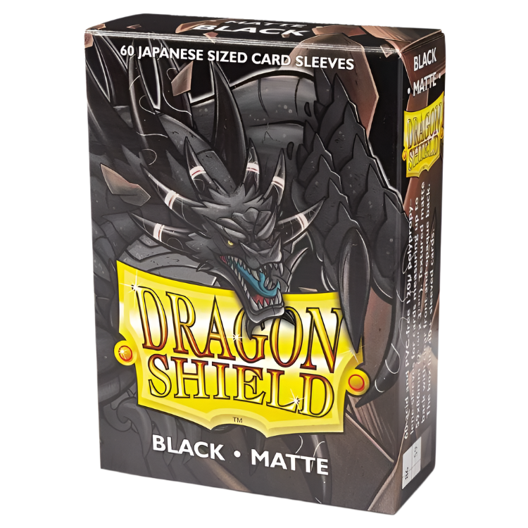 Dragon Shield Sleeves: Matte Black Japanese (Box of 60)