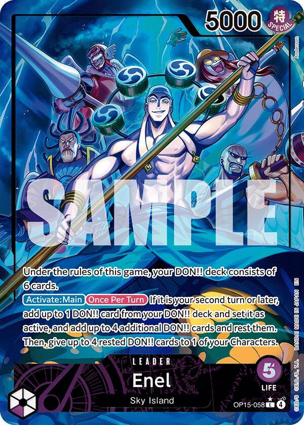 Enel (OP15-058) (Alternate Art) - Adventure on Kami's Island (OP15-EB0 Cash Cards Unlimited Enel (OP15-058) (Alternate Art) - Adventure on Kami's Island (OP15-EB0 Cash Cards Unlimited