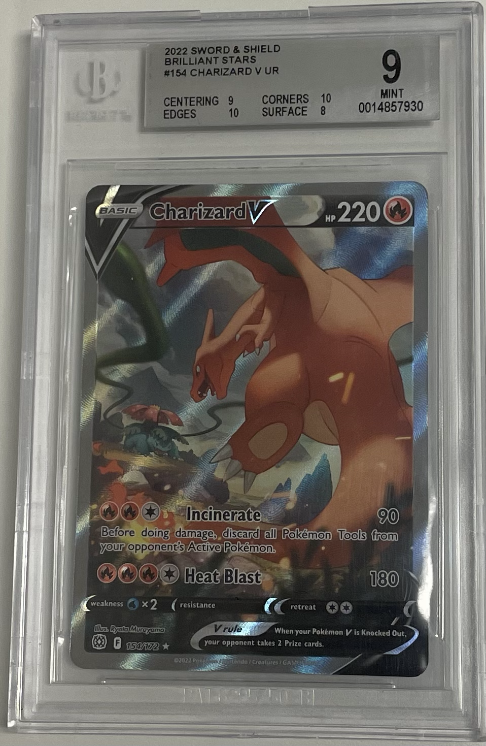 pokemon card charizard 2022 SWSH FA/Charizard V Brilliant Stars #154 PSA 10 *This is a Single Trading Card* Charizard - Pokemon GO -