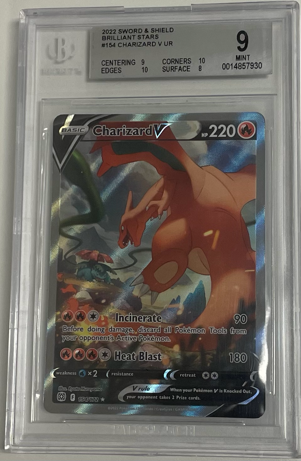 pokemon card charizard 2022 SWSH FA/Charizard V Brilliant Stars #154 PSA 10 *This is a Single Trading Card* Charizard - Pokemon GO -