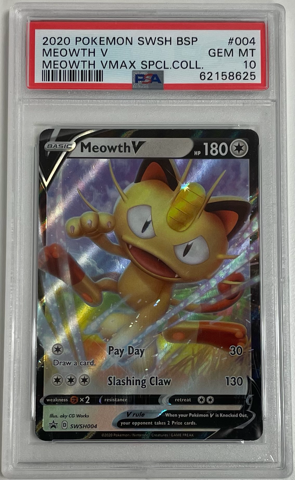 Meowth V SWSH004 - Black Star Promo - 2020 Pokemon