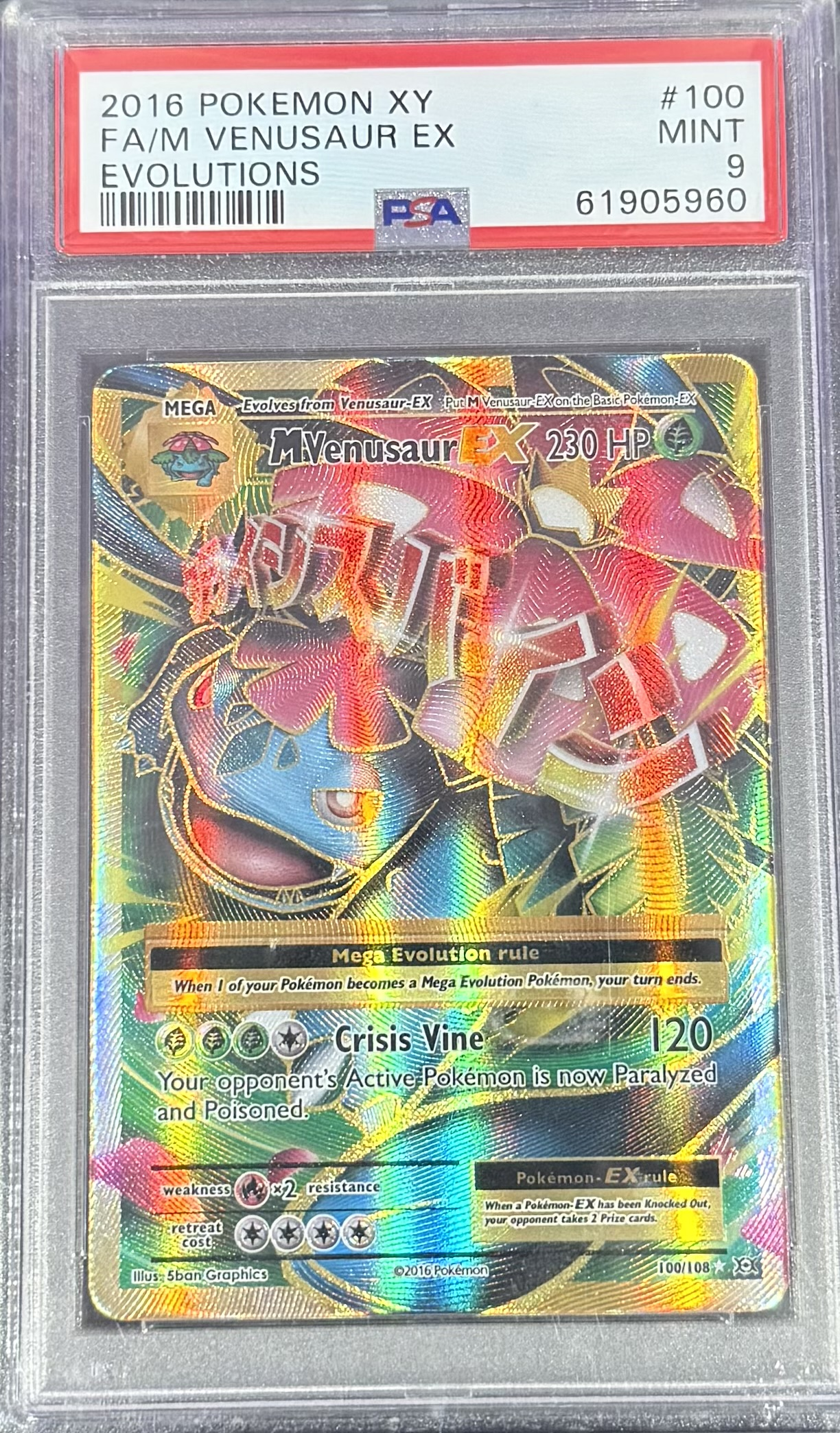 rare pokemon cards 2016 FA/M Venusaur EX #100 Evolutions - XY Material:Inteleon meta-advertised Ultra Rare Card Type End on X: 