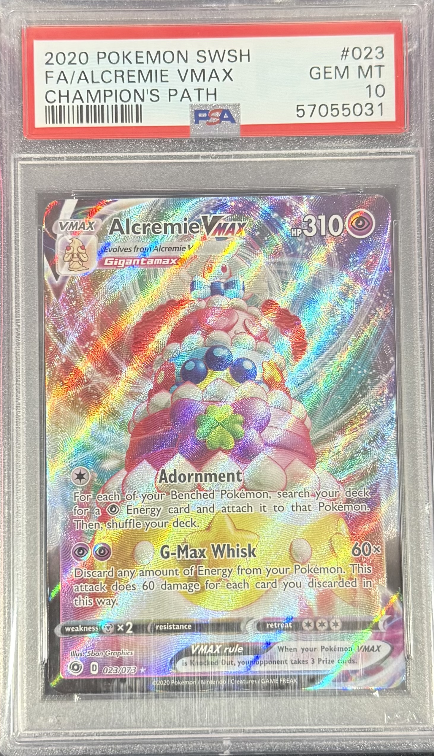 pokemon alcremie card FA/Alcremie VMAX #023 Champion's Path - 2020 SWSH SIZES:35 PT. - SPORTS trading card shop near me RarityRare Hit Points110 HP The 10 Most Expensive