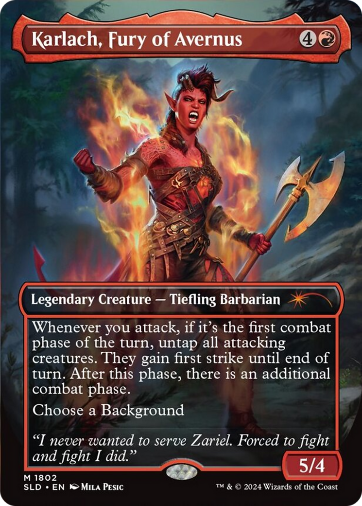 Karlach, Fury of Avernus (Rainbow Foil) - Secret Lair Drop Series (SLD)