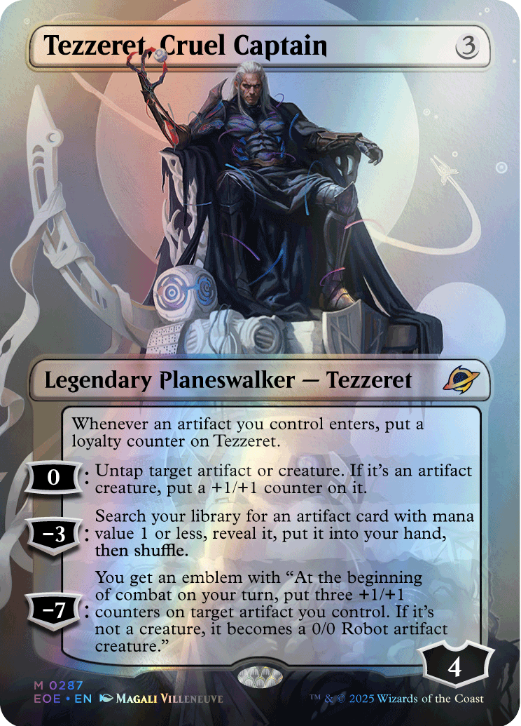 Tezzeret, Cruel Captain (Borderless) - Edge of Eternities (EOE)