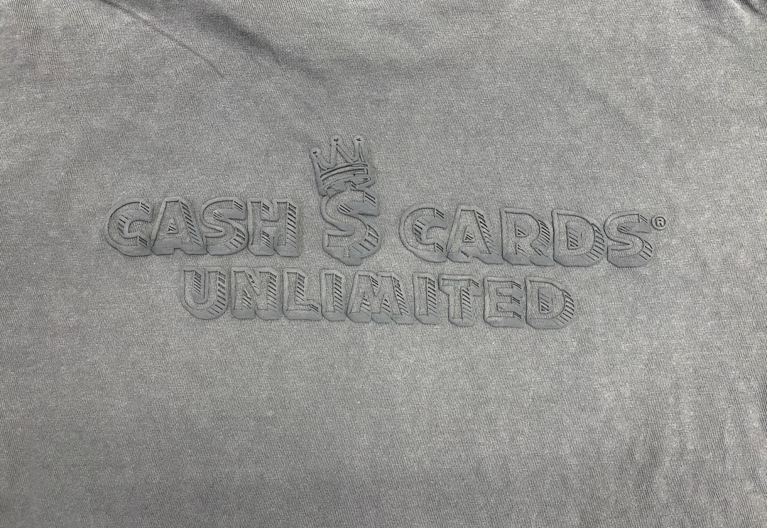 Cash Cards Unlimited Street Wear T-Shirt (Gray/Black/2XL)