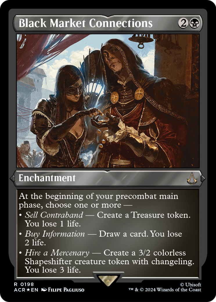 Black Market Connections | (Foil Etched) | Universes Beyond: Assassin's Creed | (ACR) | Magic: The Gathering