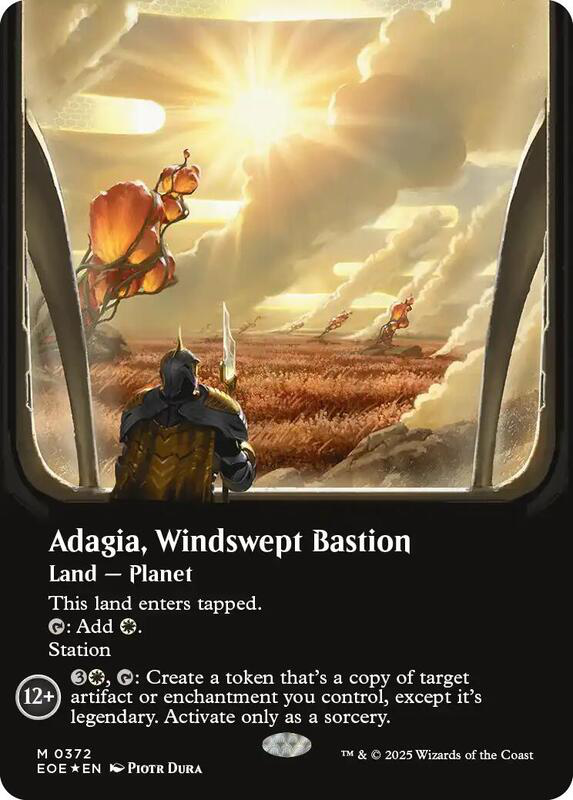 Adagia, Windswept Bastion (Borderless) (Galaxy Foil) - Edge of Eternities (EOE)