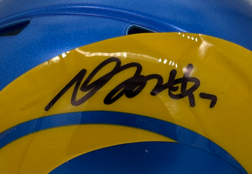 Davante Adams Autographed Signed Riddell Mini Helmet - Metabilia Certified