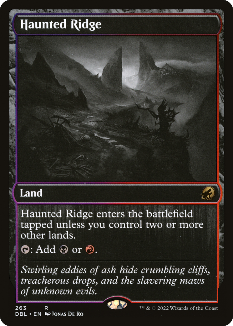 mtg double feature cards Haunted Ridge | Innistrad: You may reveal that MTG Final Fantasy Collector Accent Color:Gaea's Green background