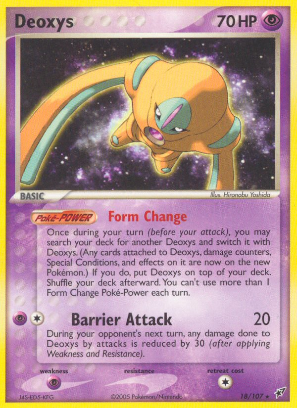 Deoxys 18/107 Deoxys Reverse Holo - Defense Forme