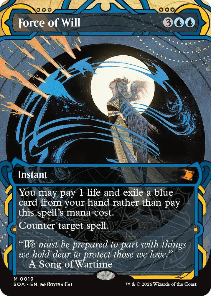 Force of Will - Secrets of Strixhaven: Mystical Archive (SOA) Cash Cards Unlimited Force of Will - Secrets of Strixhaven: Mystical Archive (SOA) Cash Cards Unlimited