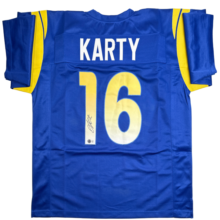 Joshua Karty Autographed Signed Blue Custom Jersey -  Beckett