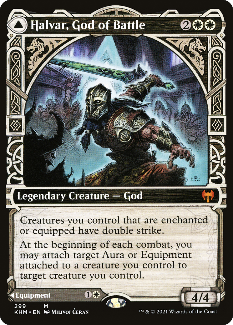 mtg kaldheim god cards Halvar, of Battle (Showcase) | and you may spend MTG Marvel Super Heroes: Design - Choose one:PM FIN Temporal Extortion Serial:80366454