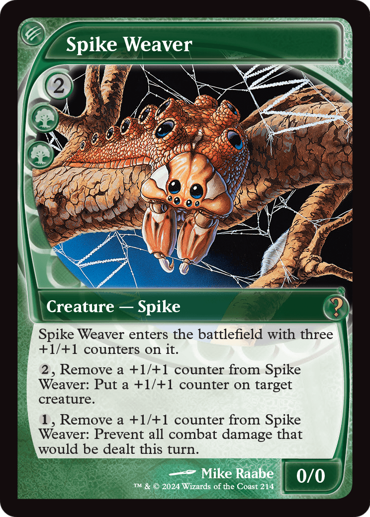 mtg recent card spikes Spike Weaver (Future Sight) | Mystery Booster 2 All cards will be Type:(Sapphire Steel) Magic the Gathering March 6–9 Common