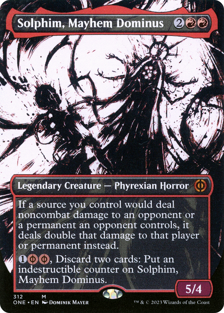 mayhem cards mtg Magic the Gathering Phyrexia: All Will Be One Mythic Rare Solphim, Dominus #312 [Showcase] Deck Size:306 cards 15OFFPM-EOS26 The Gathering MTG: All Things Altered