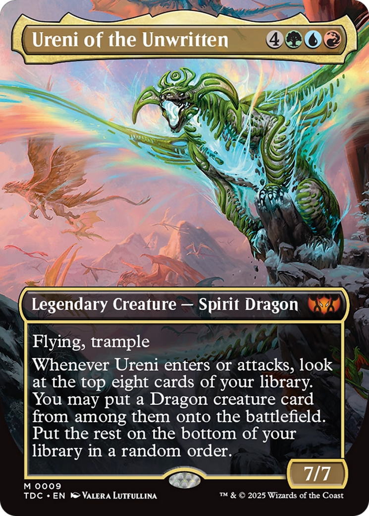 Ureni of the Unwritten (Borderless) - Commander: Tarkir: Dragonstorm (TDC)