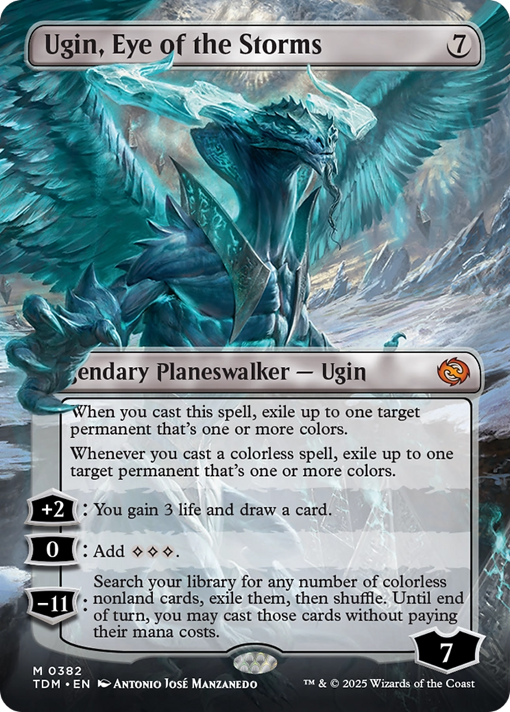 Ugin, Eye of the Storms (Borderless) - Tarkir: Dragonstorm (TDM)