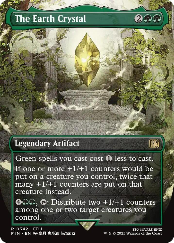 mtg class cards The Earth Crystal | (Borderless) | FINAL FANTASY (FIN) | Magic: The  Gathering