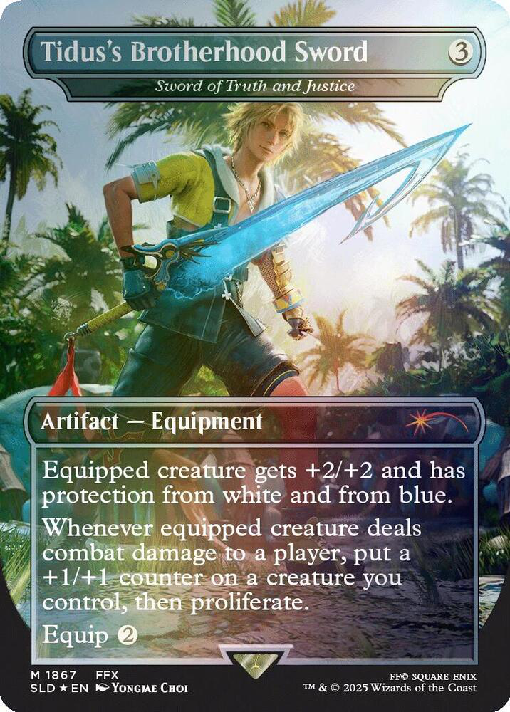 Tidus's Brotherhood Sword - Sword of Truth and Justice (Rainbow Foil) - Secret Lair Drop Series (SLD)